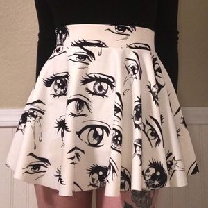 O mighty anime eye mini skater skirt